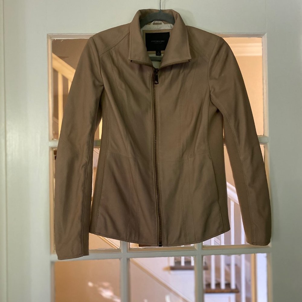 Marc Jacobs Tan Leather Jacket, Small
